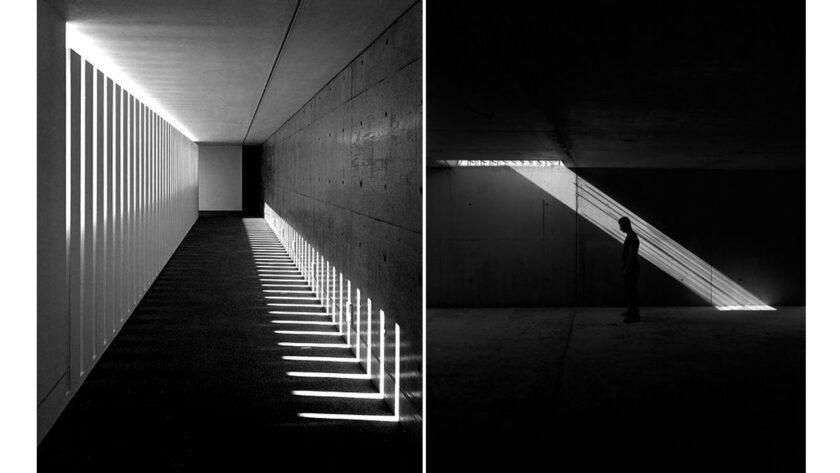 Mimarlıkta ışığın önemini vurgulayan bir görselin alternatif açıklaması.