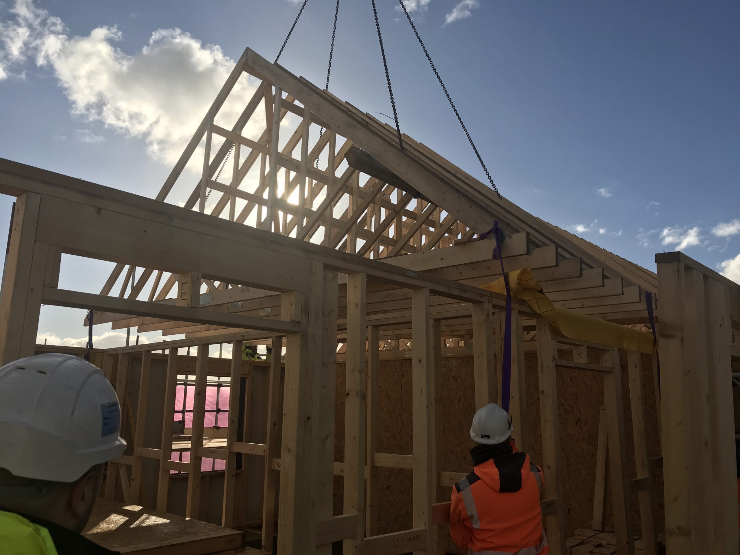 Doğal ortamda yer alan modern bir ahşap ev ve çevresindeki yeşil peyzaj