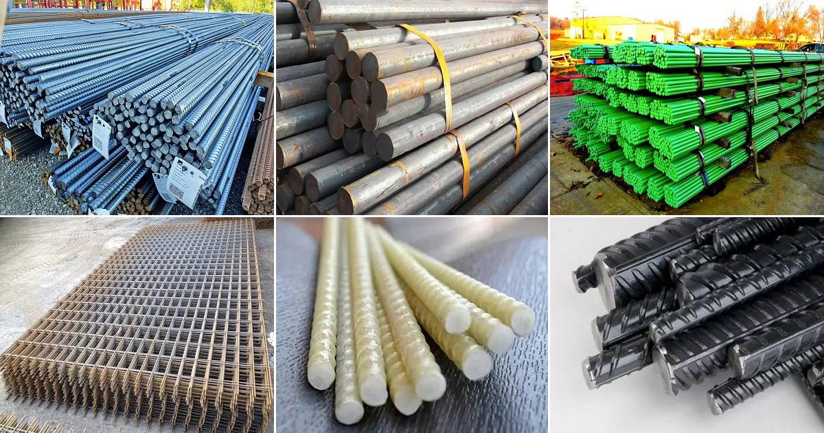 Farklı çap ve yüzey şekillerine sahip inşaat demirleri bir arada dizilmiş halde