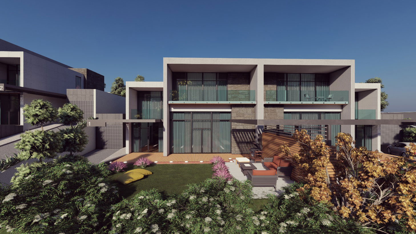 Çayyolu villası için mimari proje planı ve hesaplama tablolarını gösteren görsel.