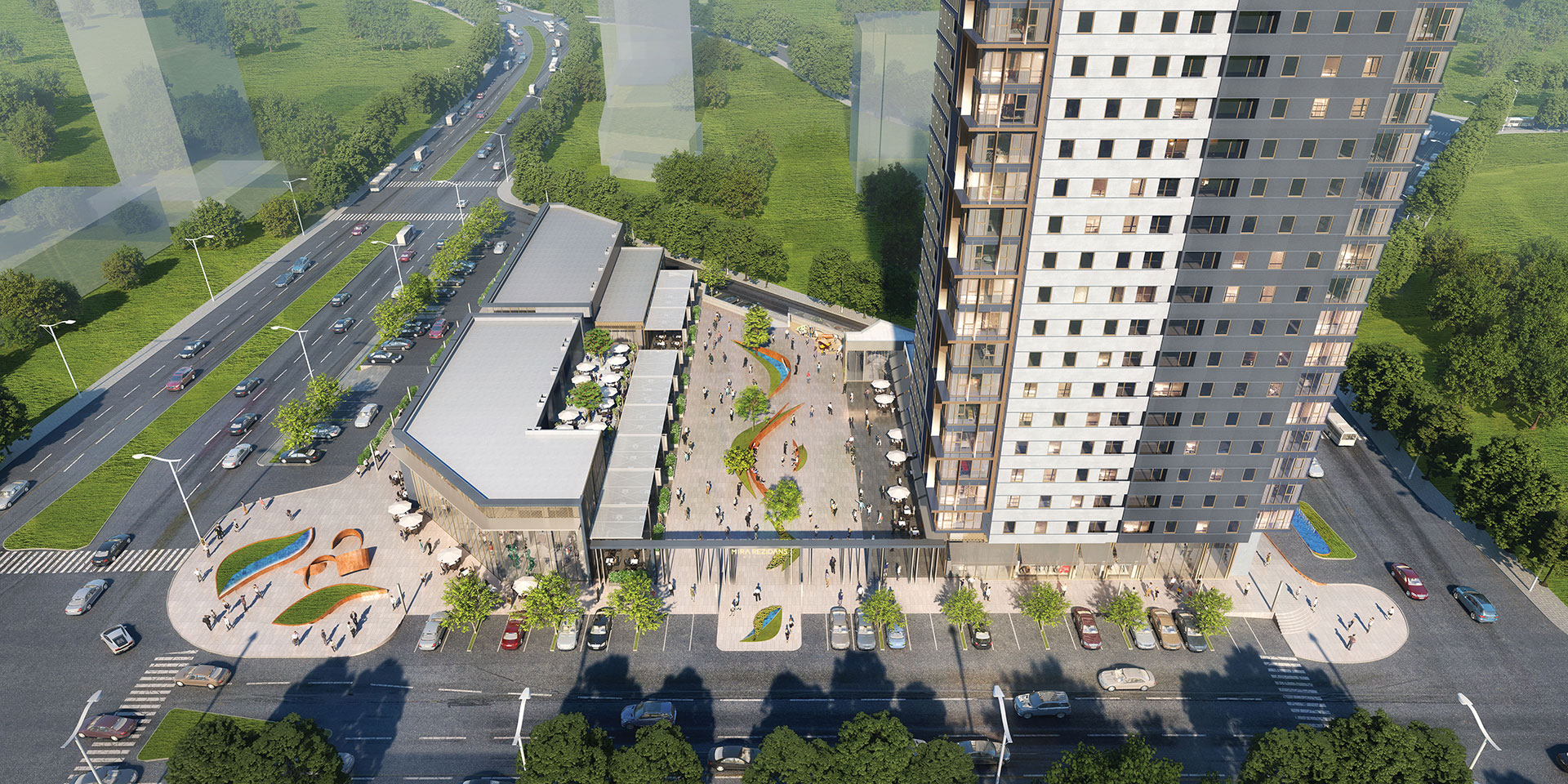 Çayyolu’nda bir konut projesi çizimi ile planlanan modern yaşam alanlarının dijital ve görsel tasarımı.