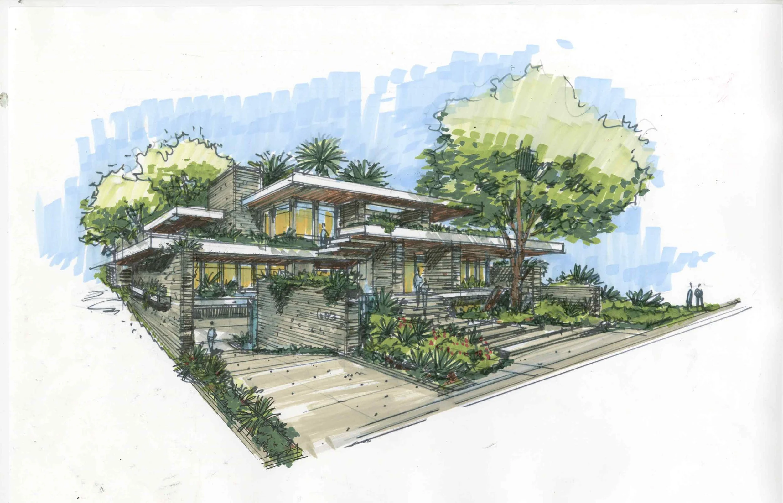 Yerinde mimarlık danışmanlığı ile yürütülen proje çizim sürecini gösteren saha çalışması ve plan görselleştirmesi.