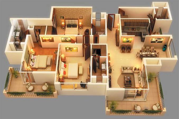 Mobilyalar arasında rahat geçiş sağlayan sirkülasyon alanlarıyla planlanmış modern iç mekân